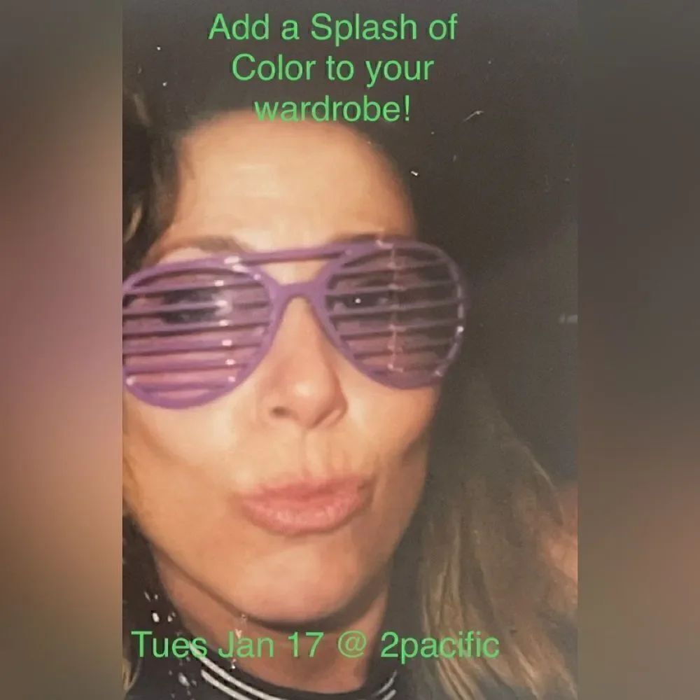 Join my next live show! 1/17@2 pacific. Add a splash of color to your wardrobe!